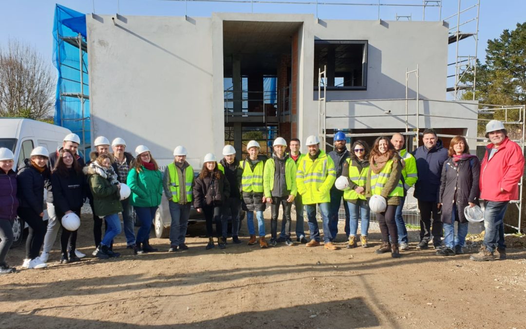 Visita do alumnado do CS de Proxectos  de Edificación á construcción dunha vivenda “Passivhaus”